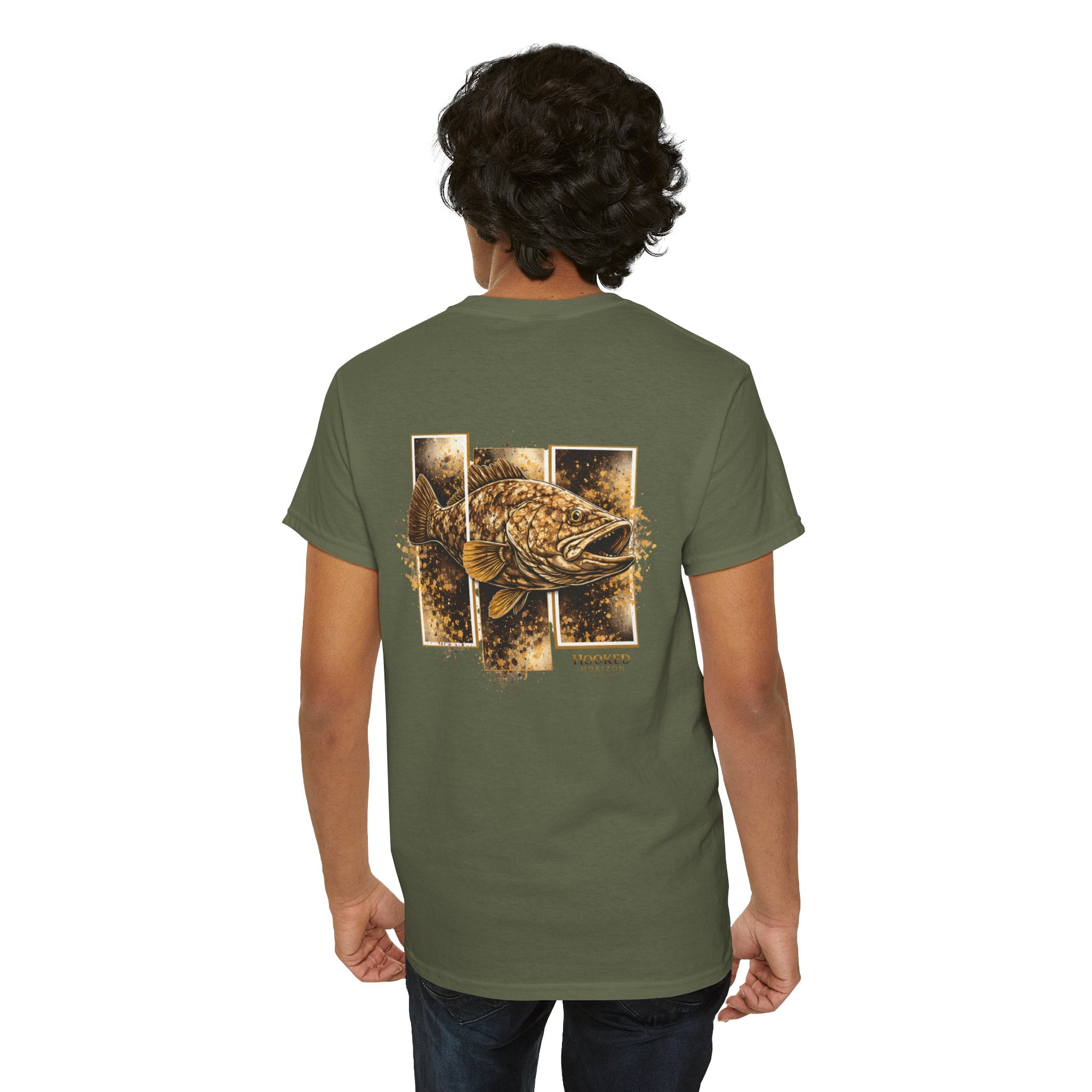 Grouper Hooked Horizon Co Tee—Ocean Graphic Tee — "Beloved" Ray Design