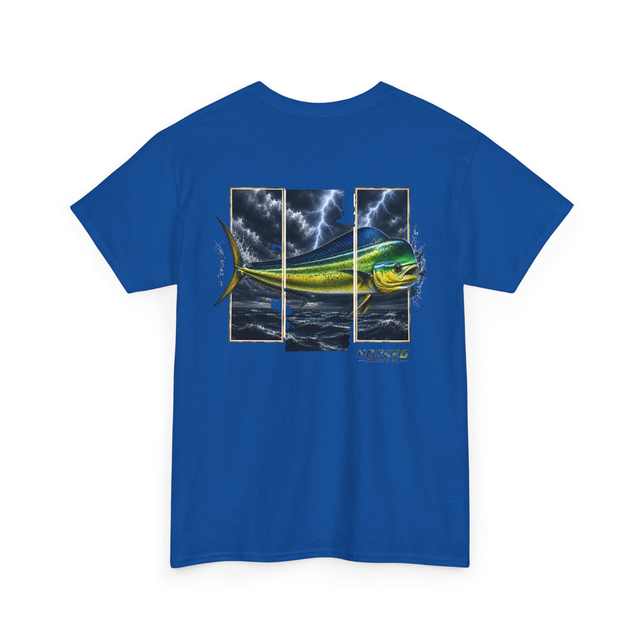 Mahi Mahi Hooked Horizon Co Tee—Ocean Graphic Tee — "Beloved" Ray Design