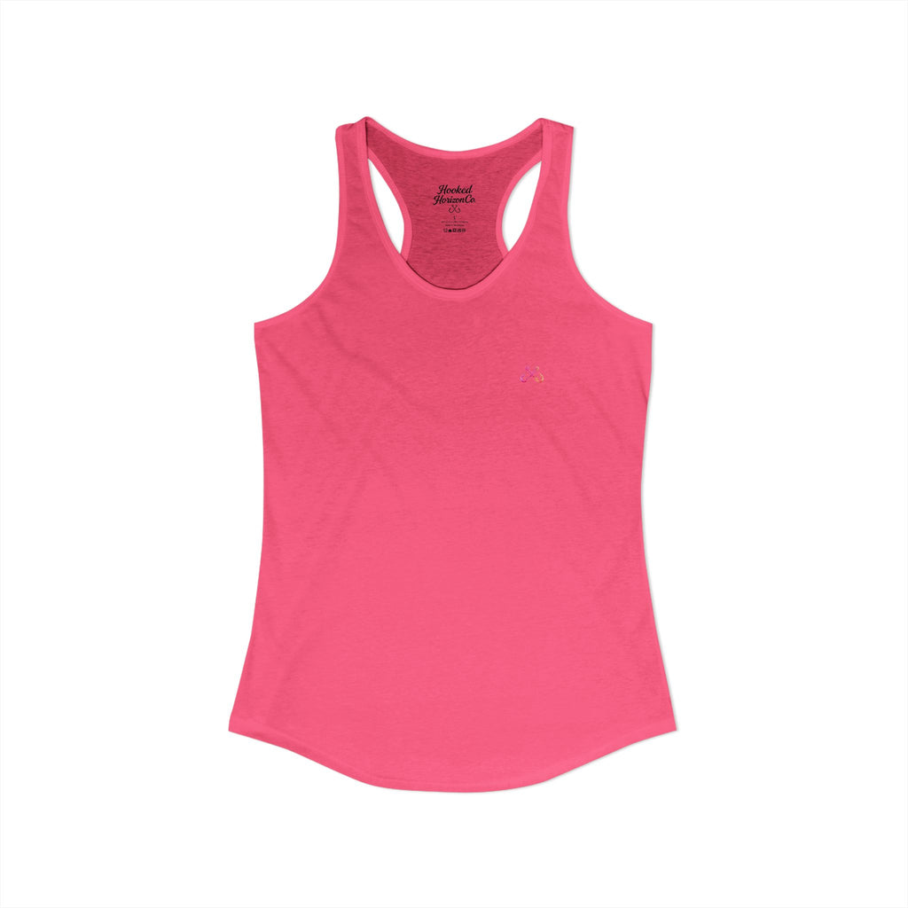 Hot Pink & Peach Hooked Horizon Co.— Soft Women's Ideal Racerback Tank