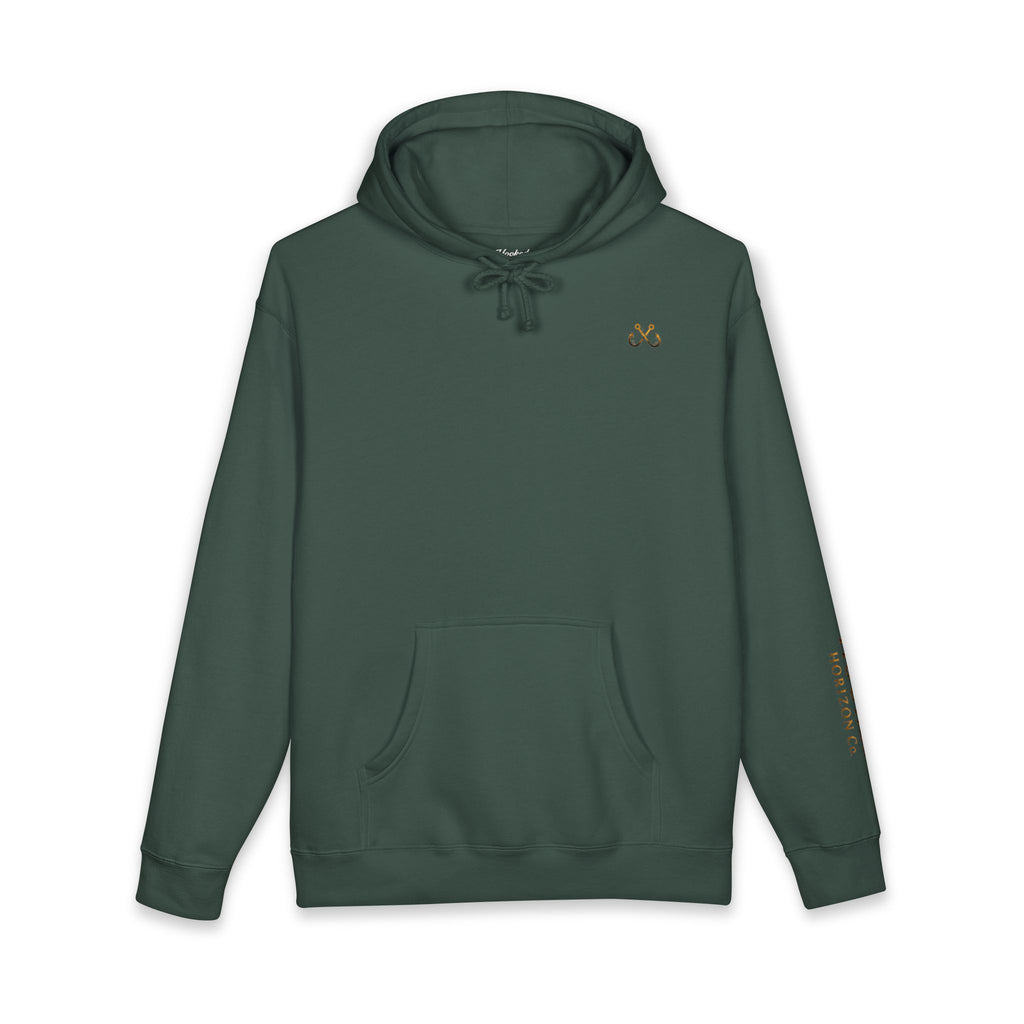 Grouper Hoodie Hooked Horizon Co. — Fishing Back Graphic Hoodie, Multiple Color Variations