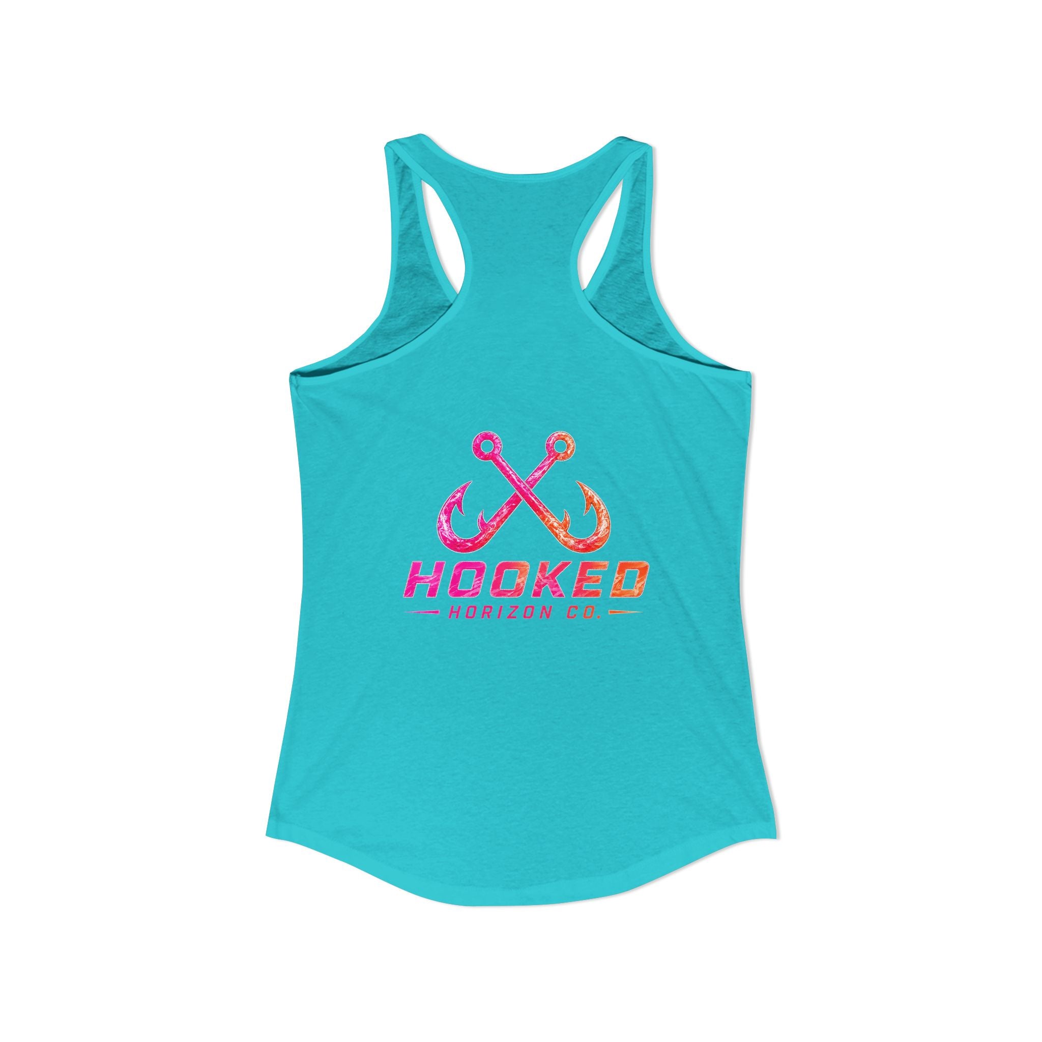 Hot Pink & Peach Hooked Horizon Co.— Soft Women's Ideal Racerback Tank