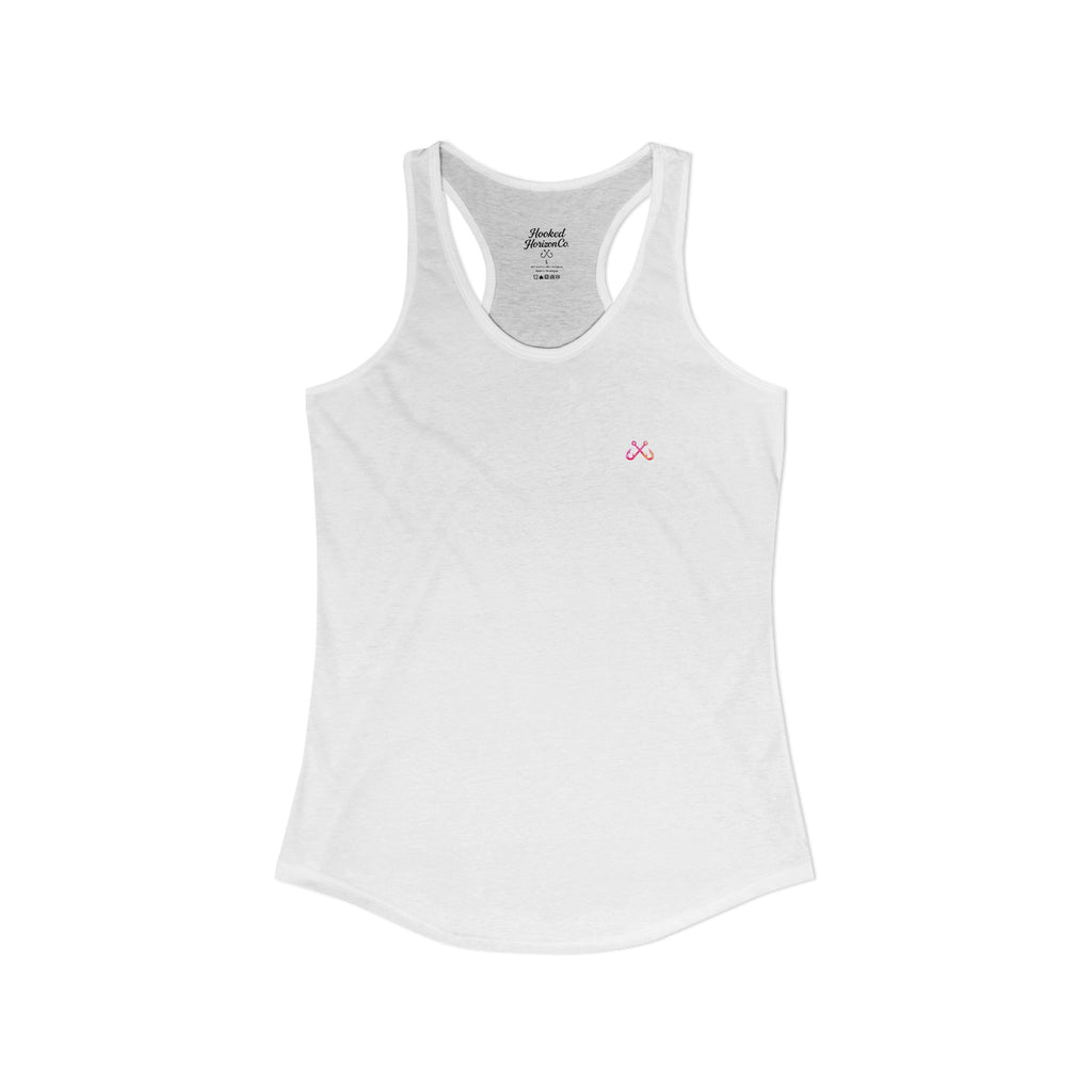 Hot Pink & Peach Hooked Horizon Co.— Soft Women's Ideal Racerback Tank