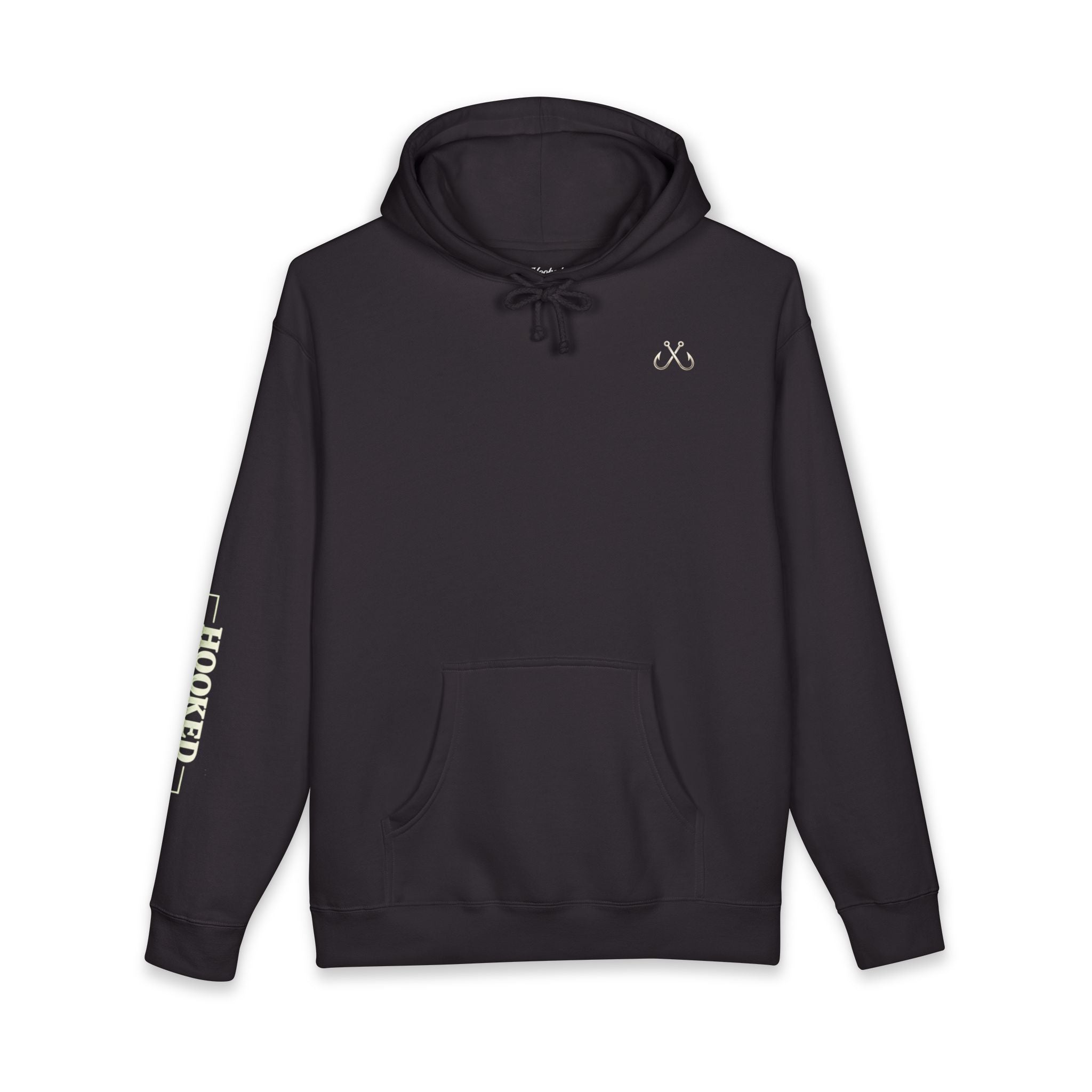 Sea Otter & Sunset Hoodie Hooked Horizon Co. — Minimal Fishing Back Graphic Hoodie, Multiple Color Variations