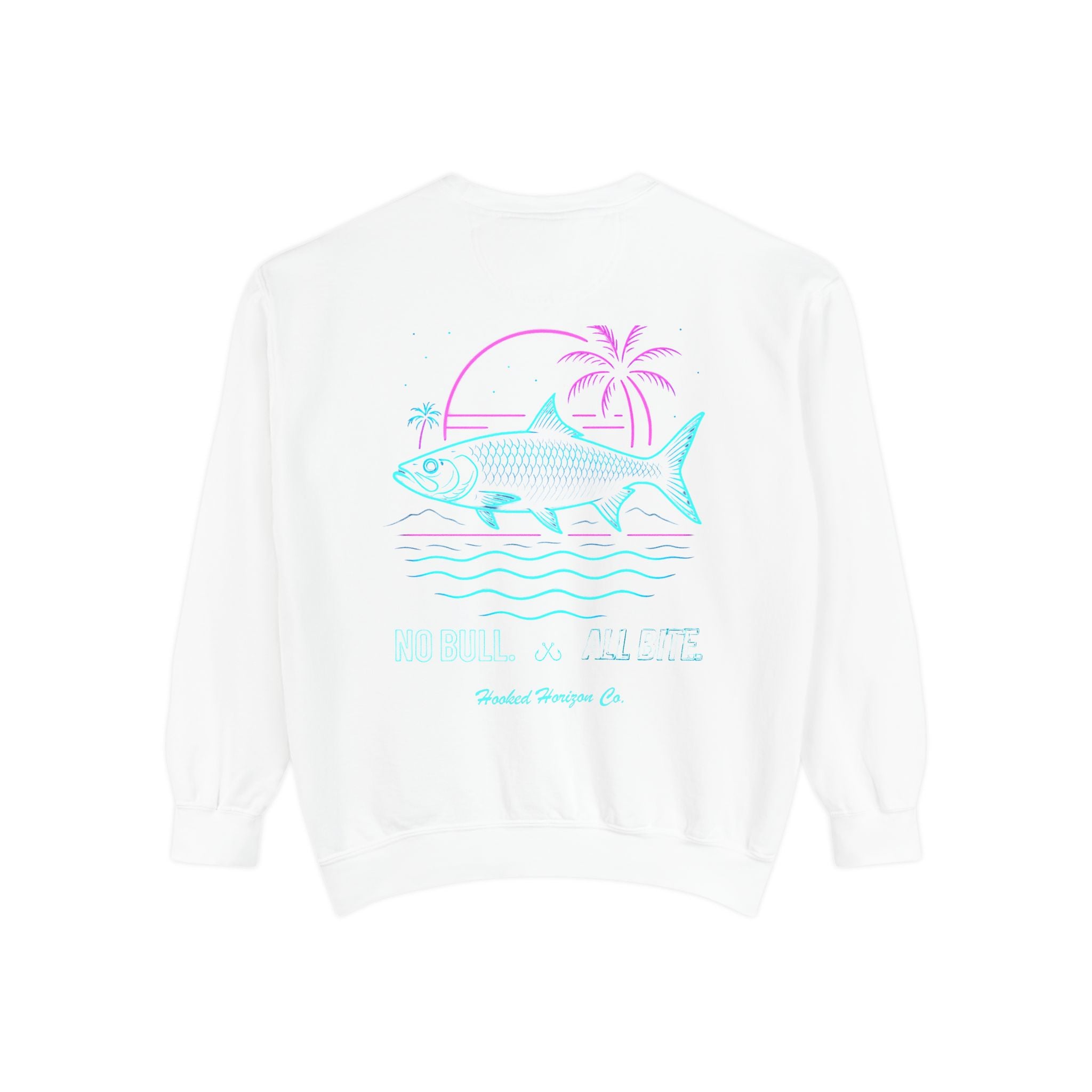 Vintage vibes Neon Tarpon Sweatshirt– Hooked Horizon Co. Ocean apparel, Gifts for Him & Her, Ocean Conservation, Soft Unisex Garment-Dyed Sweatshirt