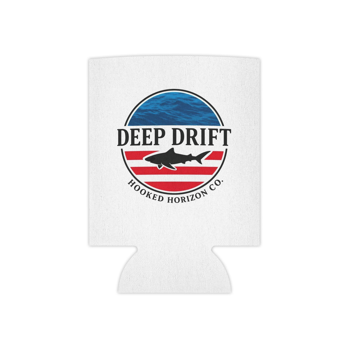 USA Can Cooler Coozie — Hooked Horizon Co. Fishing Wave Koozie