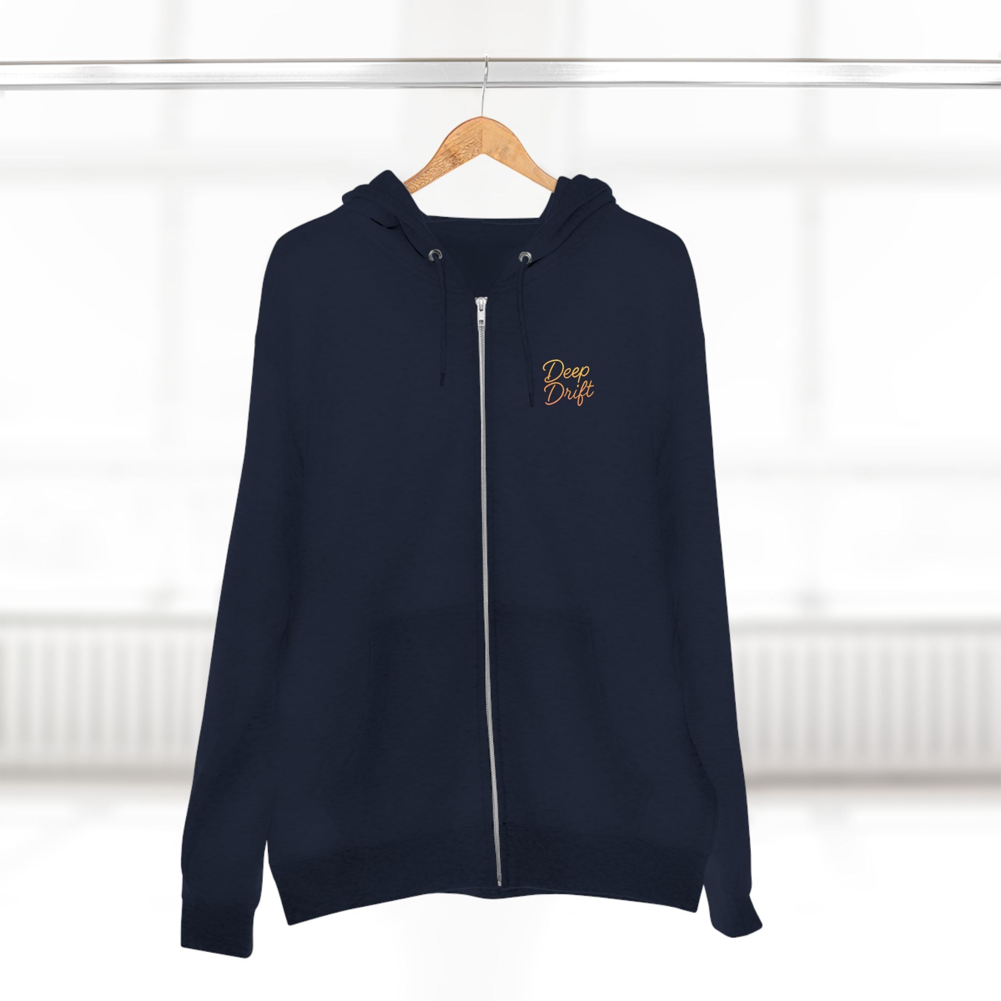 Turtle "Keep It Reel" Deep Drift–Hooked Horizon Co. Unisex Zip Hoodie for Ocean Lovers, Nautical Fashion, Cool Weather Gear, Everyday Comfort, Perfect Gift