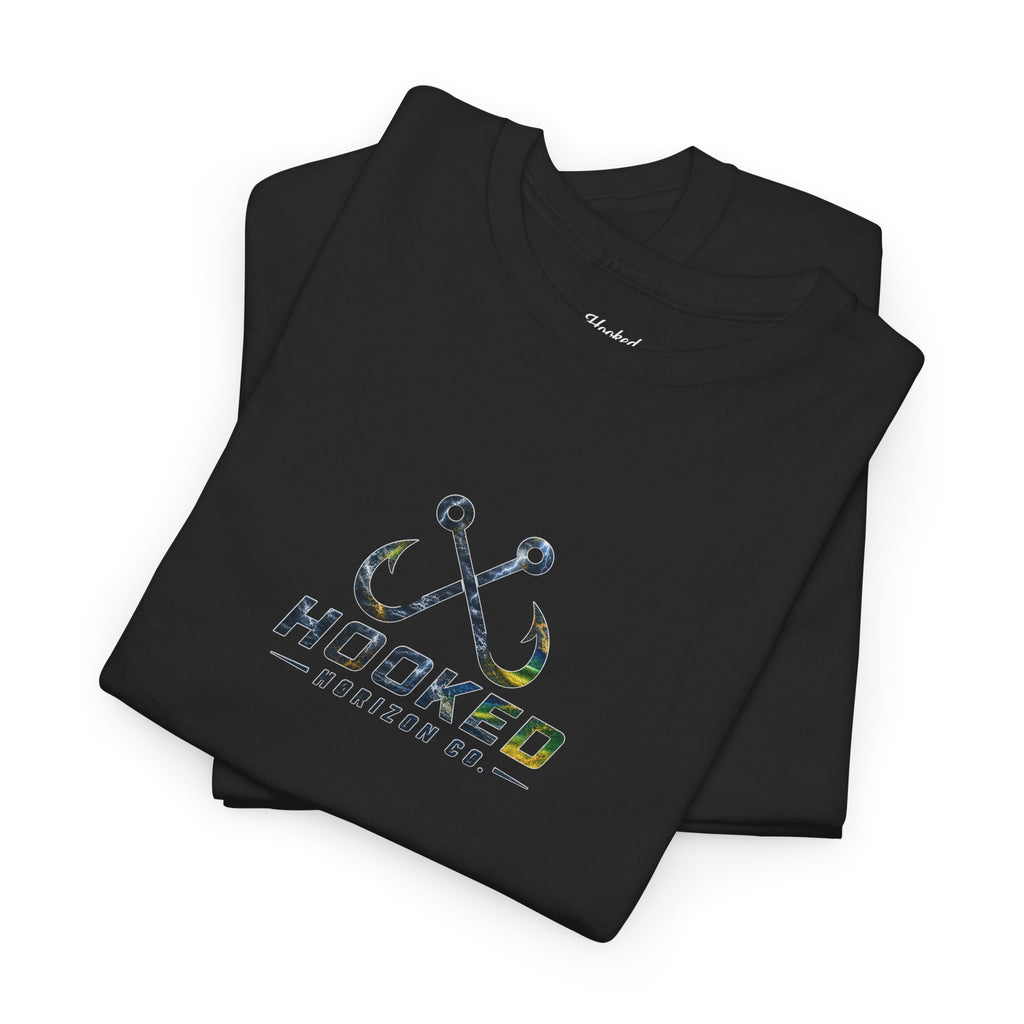 Mahi Mahi Hooked Horizon Co Tee—Ocean Graphic Tee — "Beloved" Ray Design