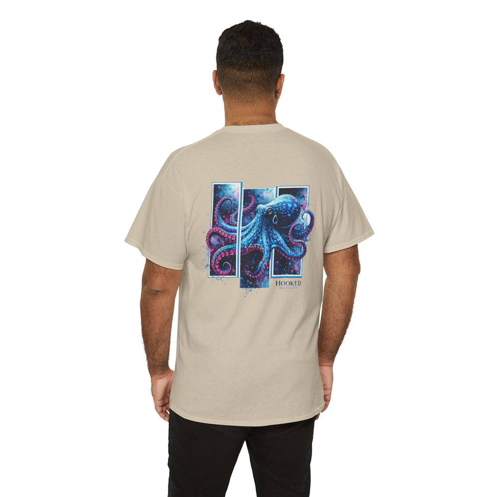 Octopus Hooked Horizon Co Tee—Ocean Graphic Tee — "Beloved" Ray Design