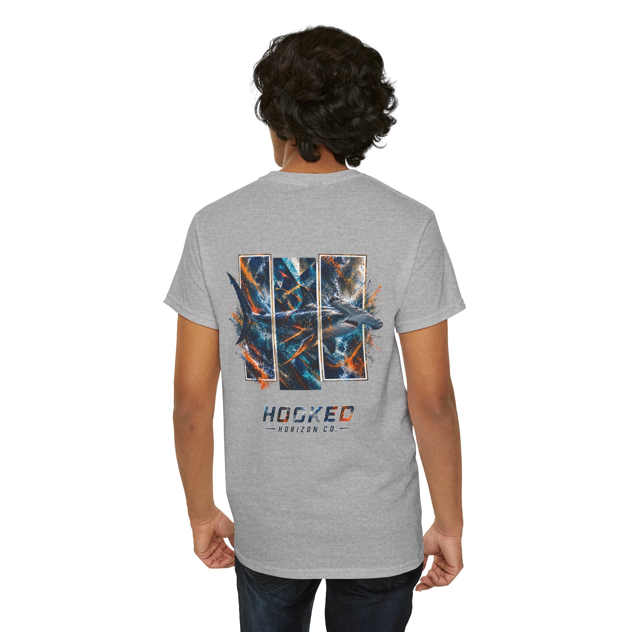 Hammer Head Hooked Horizon Co Tee—Ocean Graphic Tee — "Beloved" Ray Design