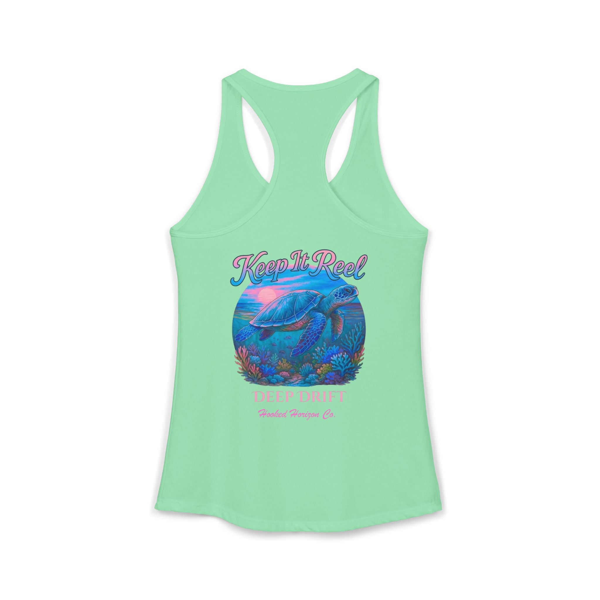 Turtle " Keep It Reel" Deep Drift– Hooked Horizon Co. Gifts for Ocean Lovers, Nautical Fashion, Everyday Comfort, Perfect Gift for Her