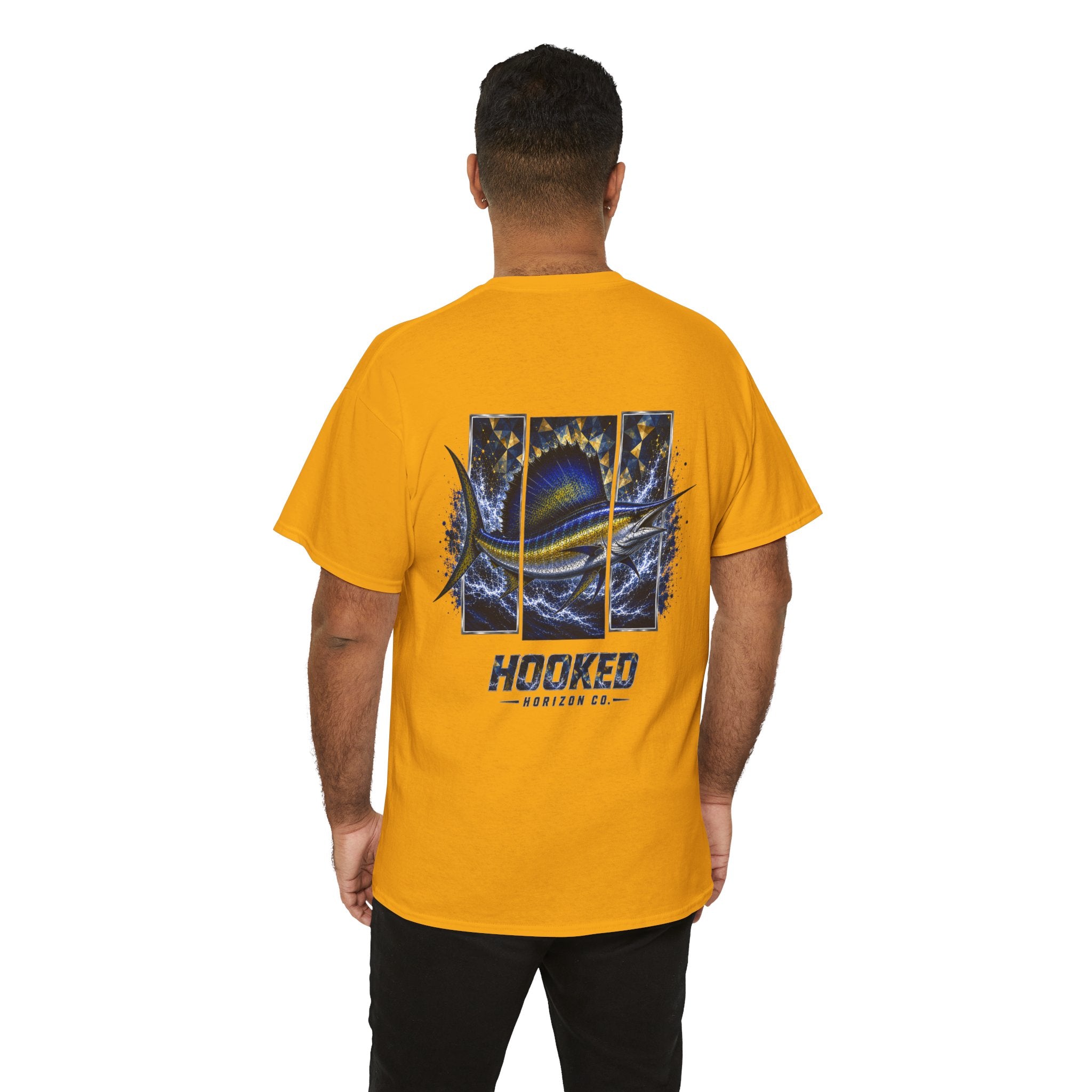 Sail Fish Hooked Horizon Co Tee—Ocean Graphic Tee — "Beloved" Ray Design