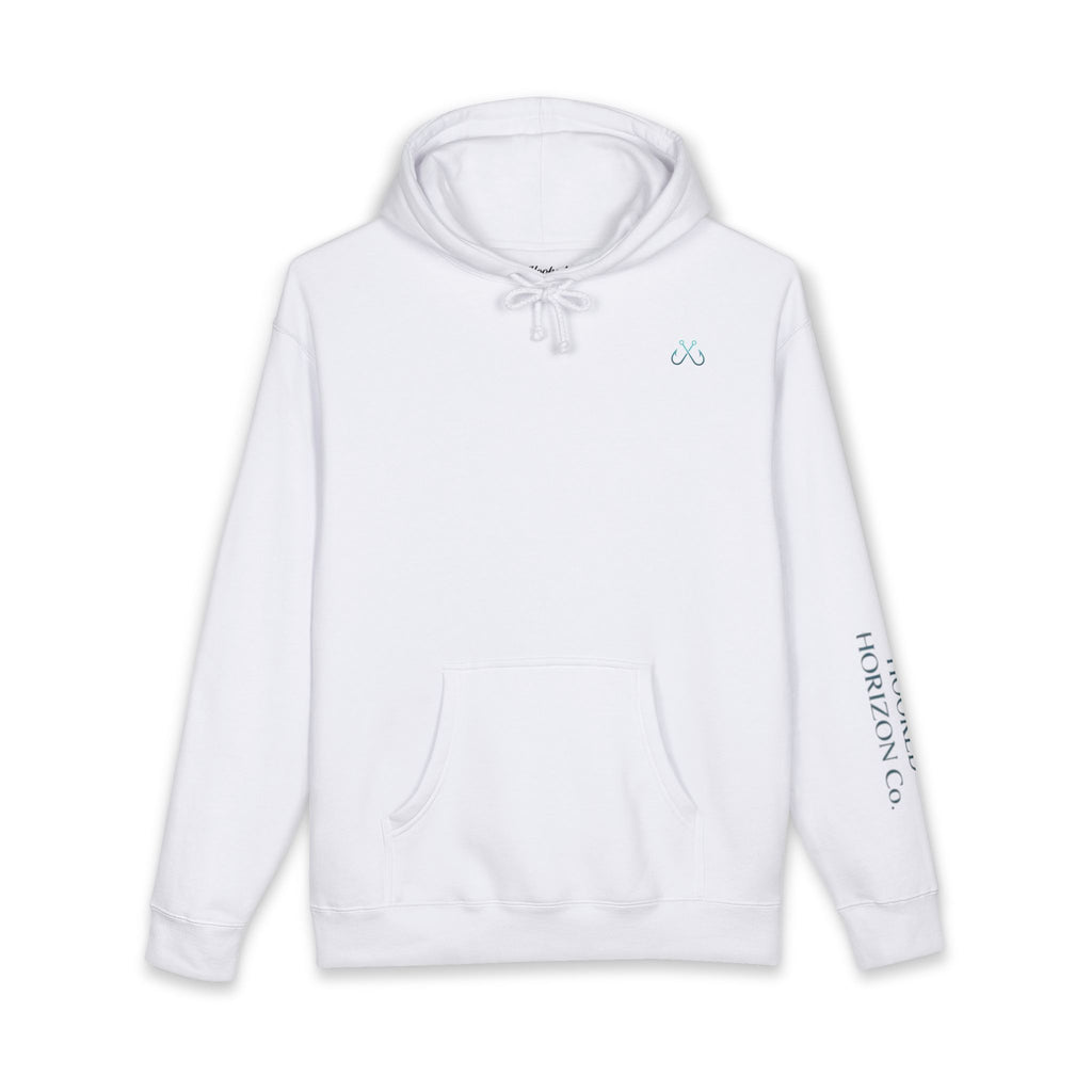 Manta Ray Hoodie Hooked Horizon Co. — Fishing Back Graphic Hoodie, Multiple Color Variations