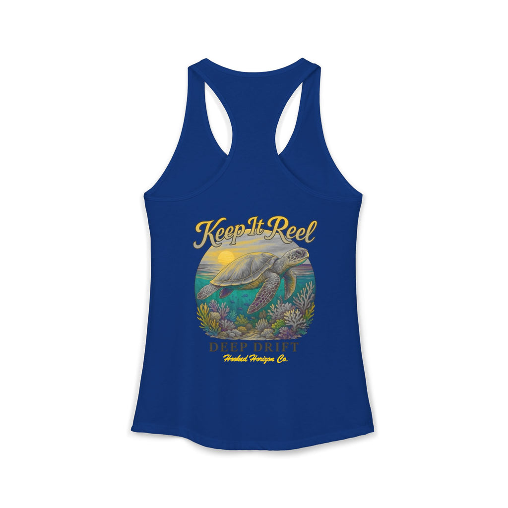 Turtle " Keep It Reel" Deep Drift– Hooked Horizon Co. Gifts for Ocean Lovers, Nautical Fashion, Everyday Comfort, Perfect Gift for Her