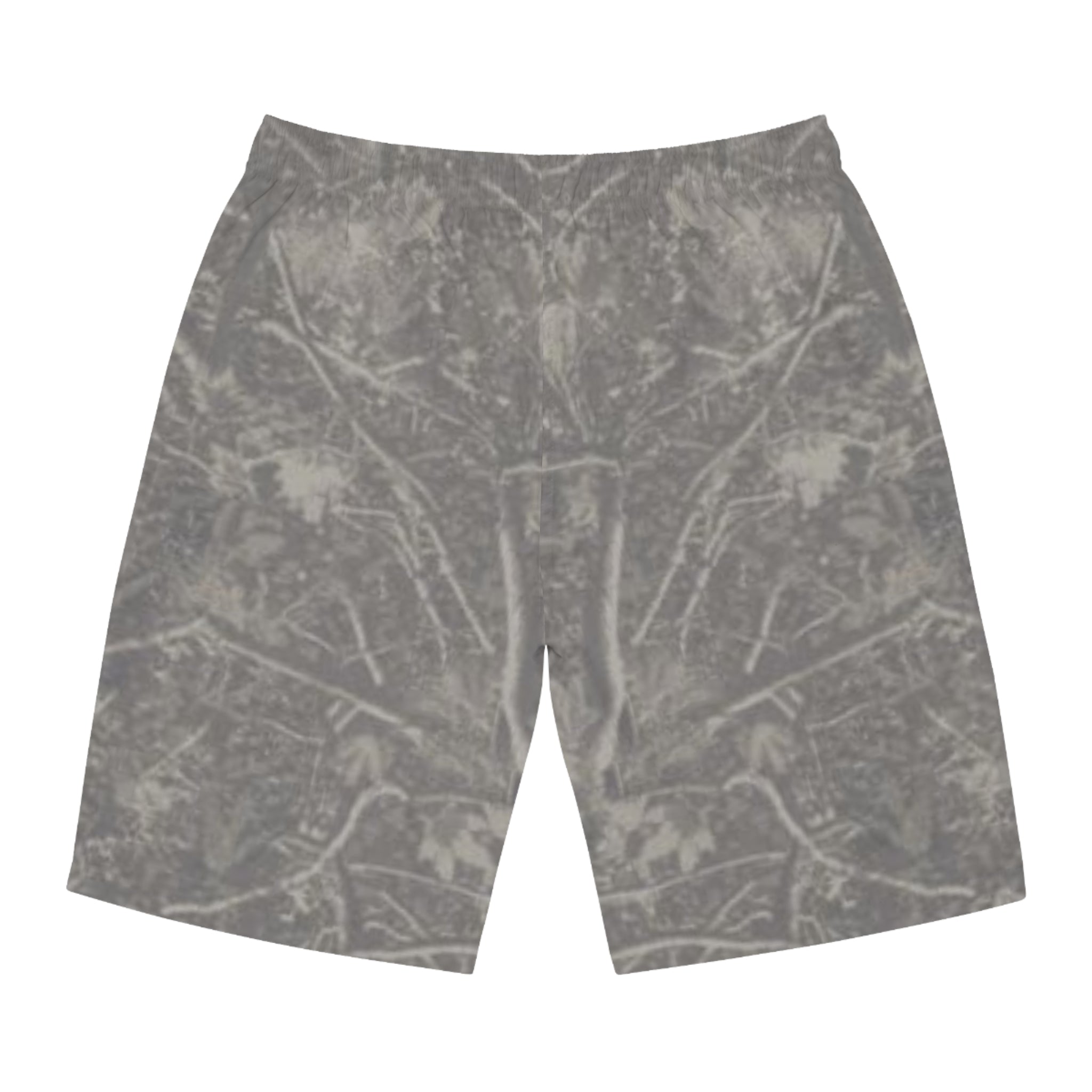 Grey Camo-Inspired Board Shorts, Swimwear for Beach Days, Summer Vacations, Pool Parties, Surfing Attire, Water Sports