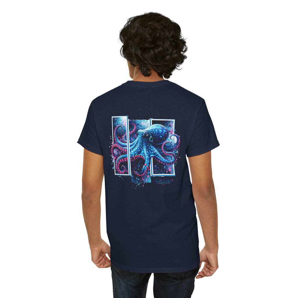 Octopus Hooked Horizon Co Tee—Ocean Graphic Tee — "Beloved" Ray Design