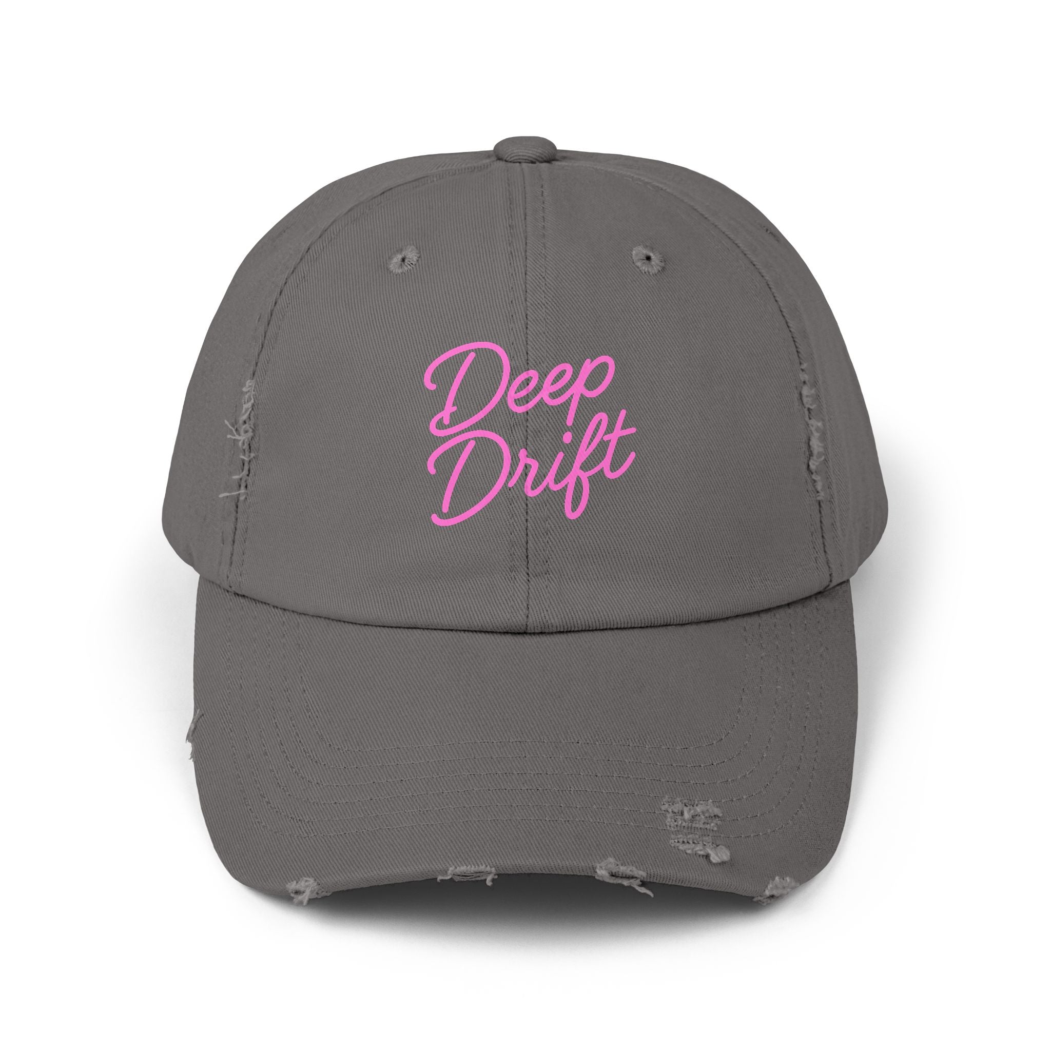 Deep Drift Pink Hooked Horizon Co.  Hat Unisex Distressed Cap - Casual Chic Hat, Perfect for Outdoor Adventures, Gifts for Him/Her, Vintage Style, Everyday Wear