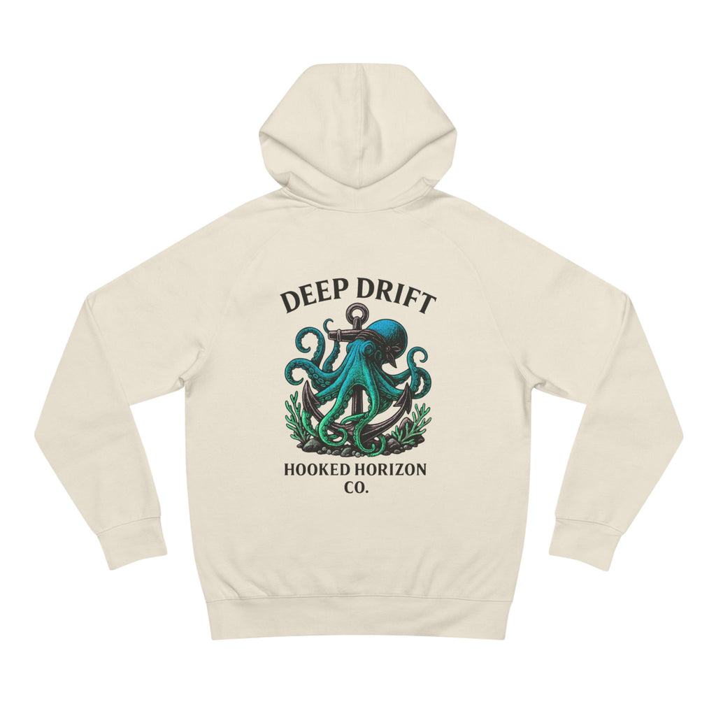 Octopus Art Unisex Hoodie, Deep Drift Hoodie, Nautical Theme Gift, Sea Lover Clothing, Unique Graphic Sweatshirt