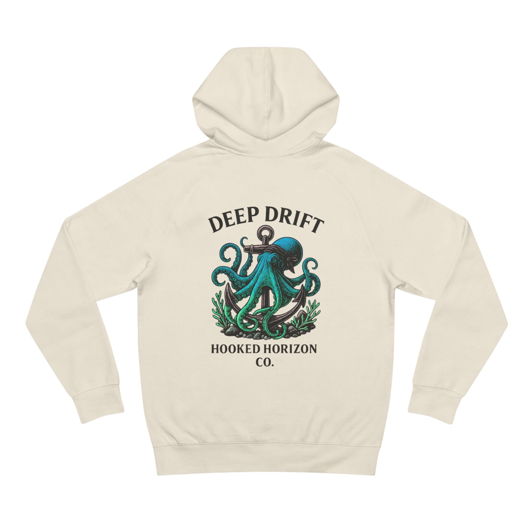 Octopus Art Unisex Hoodie, Deep Drift Hoodie, Nautical Theme Gift, Sea Lover Clothing, Unique Graphic Sweatshirt