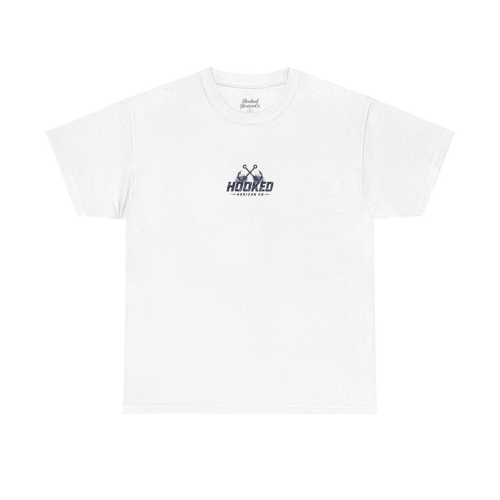 Sail Fish Hooked Horizon Co Tee—Ocean Graphic Tee — "Beloved" Ray Design