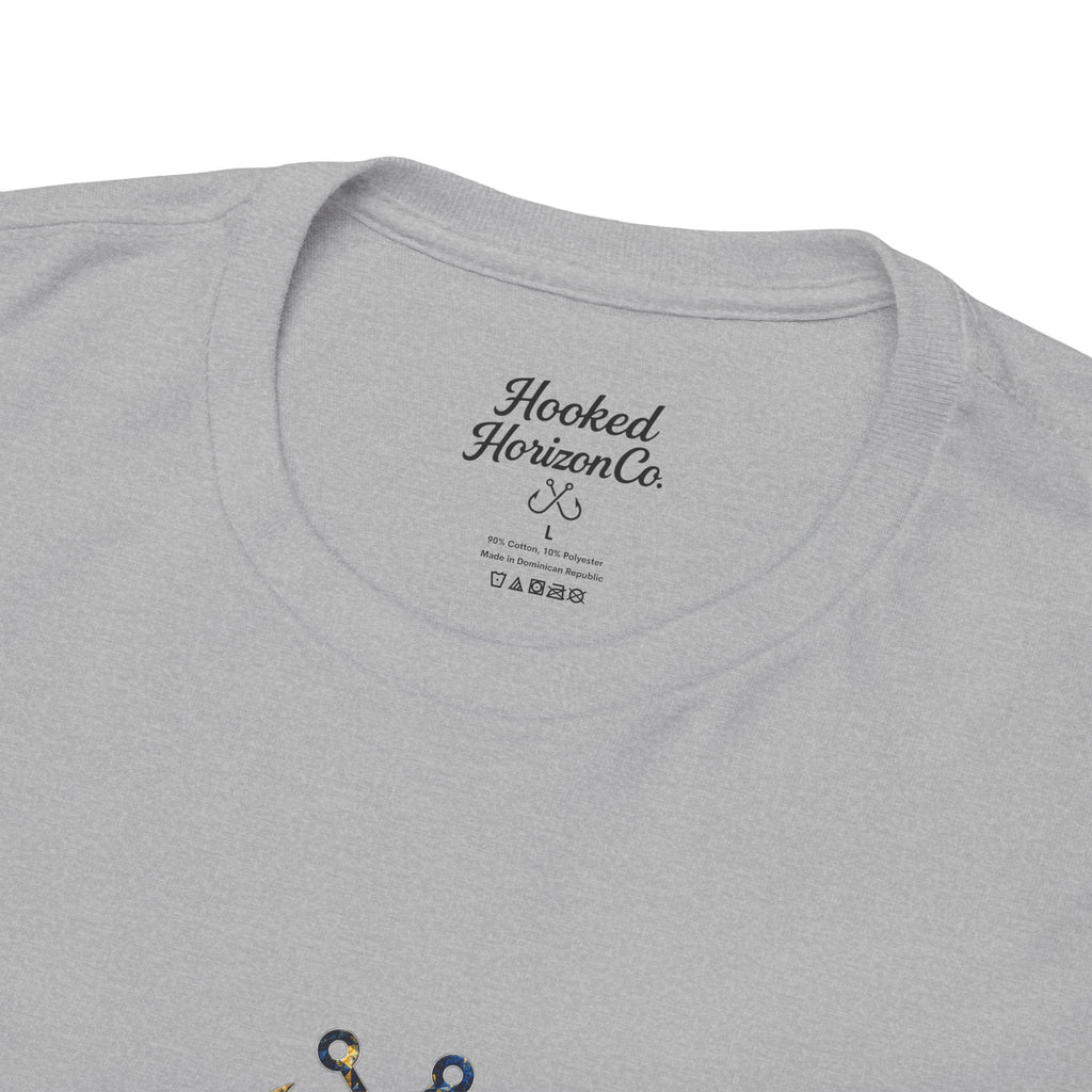Sail Fish Hooked Horizon Co Tee—Ocean Graphic Tee — "Beloved" Ray Design