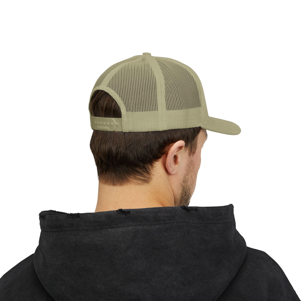 Wave Hooked Horizon Trucker Cap — Embroidered Fishing Snapback