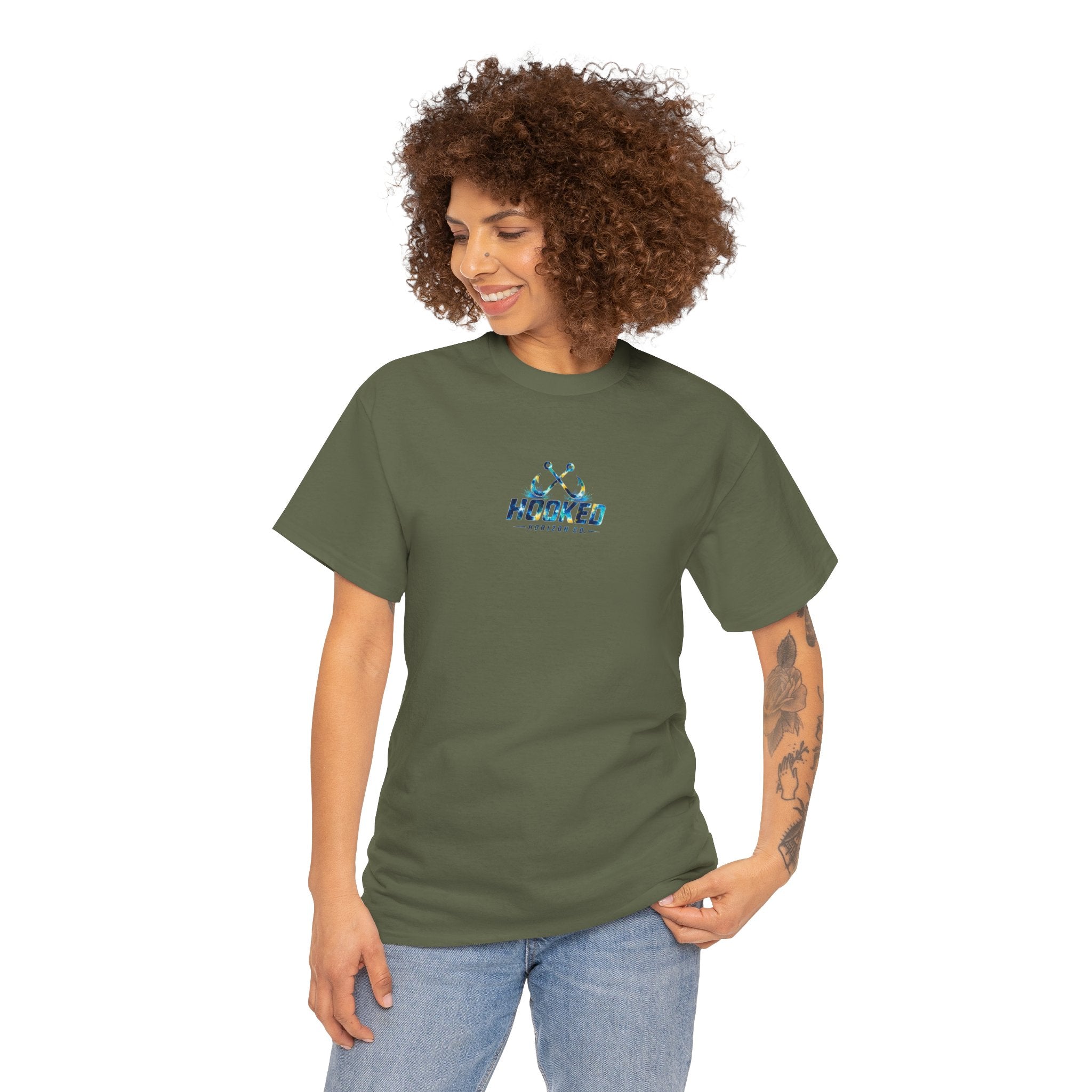 Barracuda Hooked Horizon Co Tee—Ocean Graphic Tee — "Beloved" Ray Design