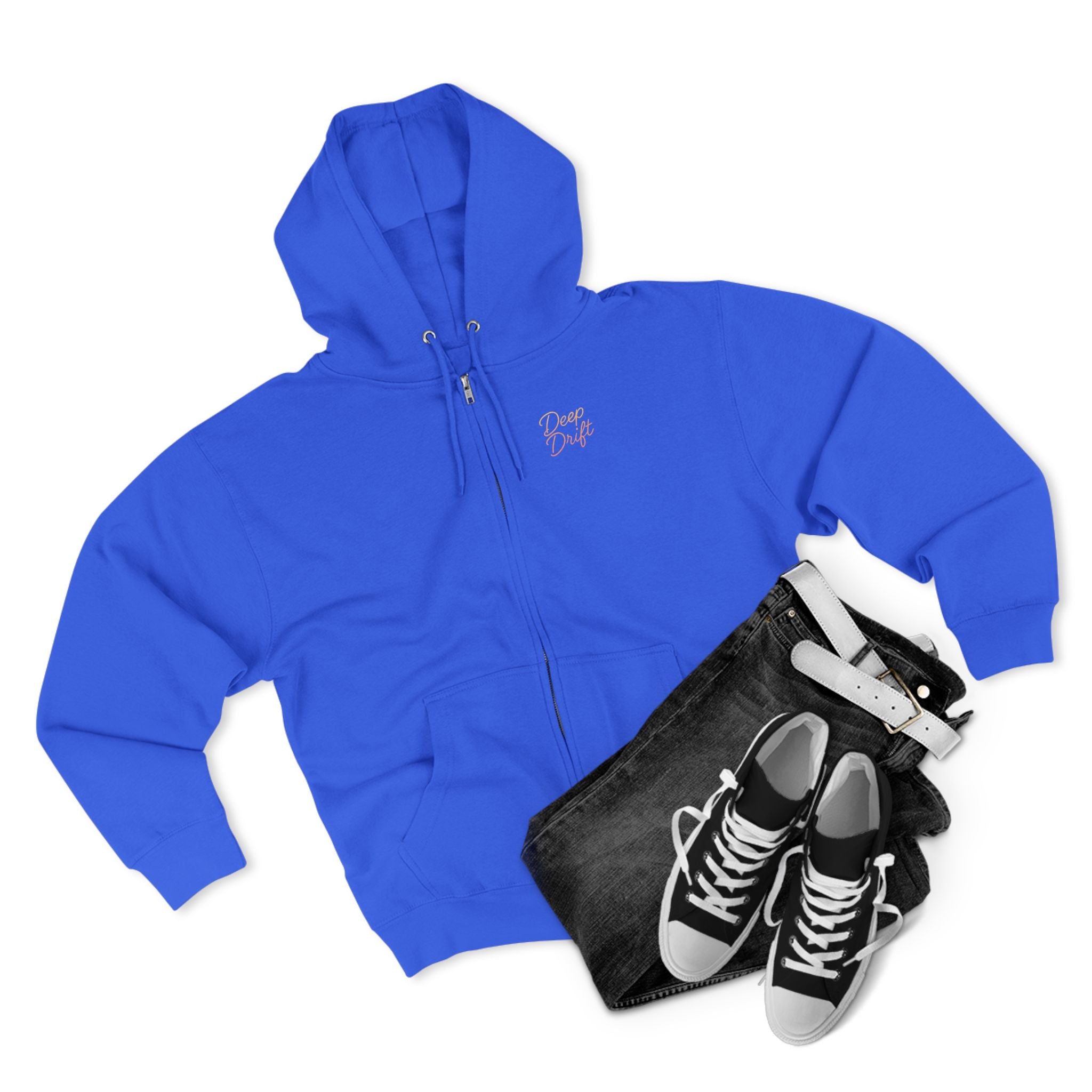 Turtle "Keep It Reel" Deep Drift–Hooked Horizon Co. Unisex Zip Hoodie for Ocean Lovers, Nautical Fashion, Cool Weather Gear, Everyday Comfort, Perfect Gift