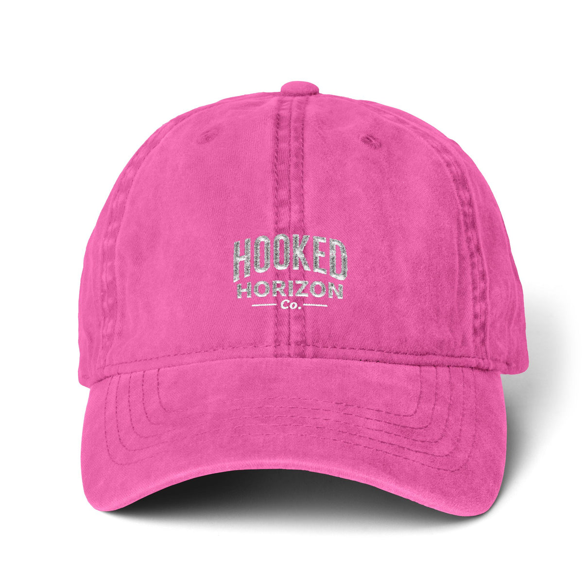 Hooked Horizon Co. — Multiple Color/Lining Variations Women's Pigment-Dyed Cap with Fashion Undervisor (Embroidery)
