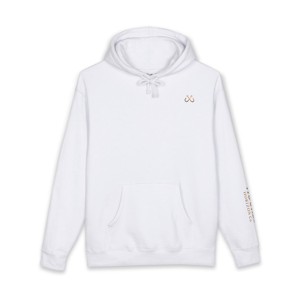 Grouper Hoodie Hooked Horizon Co. — Fishing Back Graphic Hoodie, Multiple Color Variations