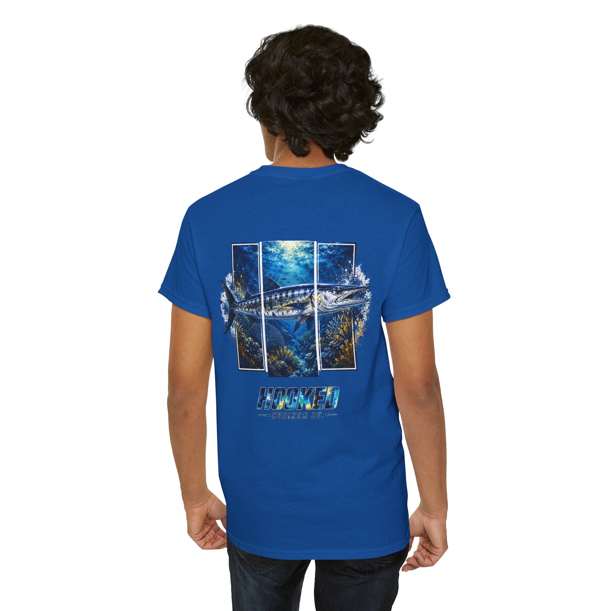 Barracuda Hooked Horizon Co Tee—Ocean Graphic Tee — "Beloved" Ray Design