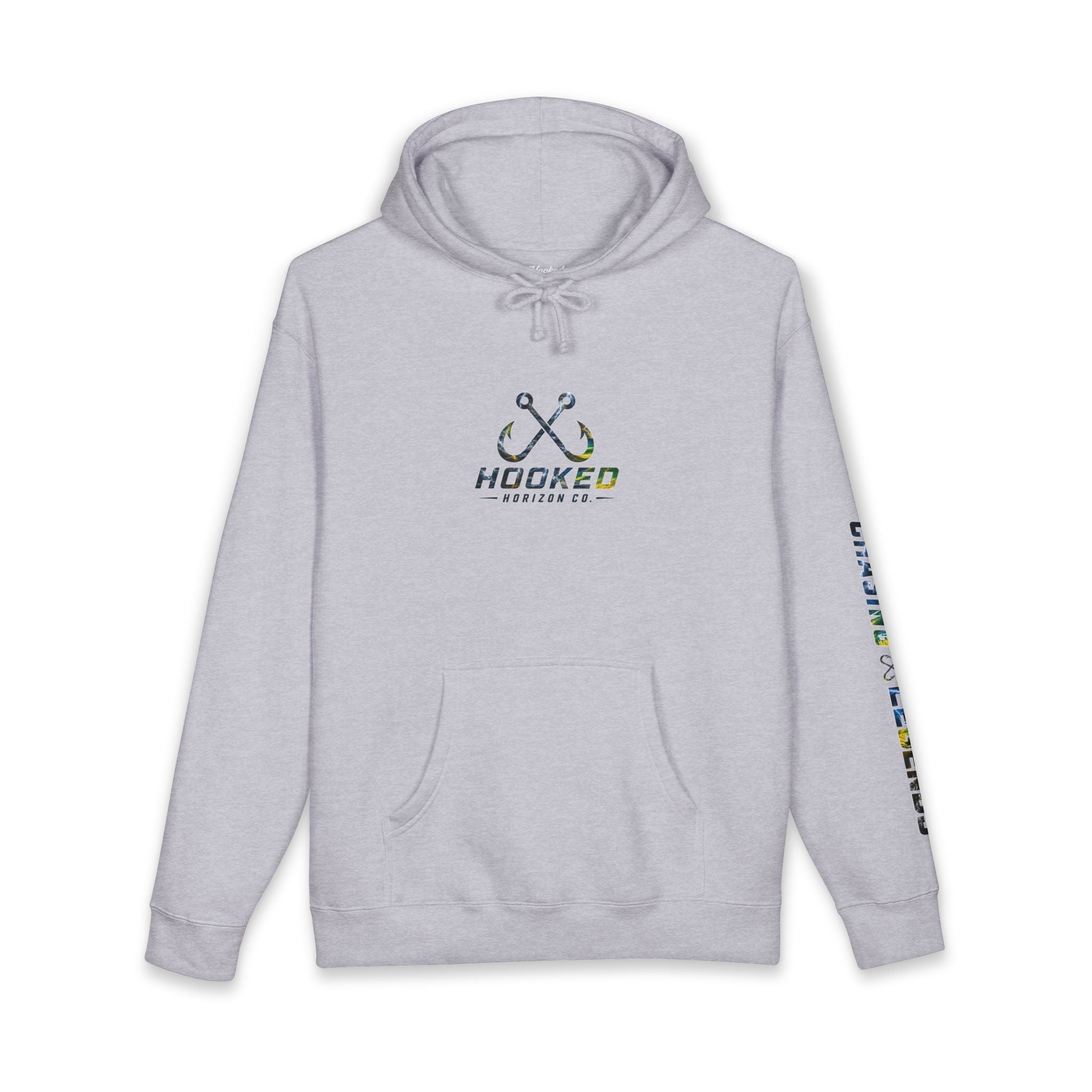 Mahi Mahi Hoodie Hooked Horizon Co. — Fishing Back Graphic Hoodie, Multiple Color Variations