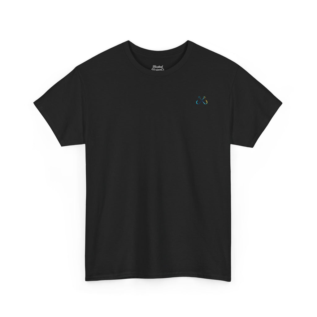 Bull Shark Hooked Horizon Co Tee—Ocean Graphic Tee — "Beloved" Ray Design