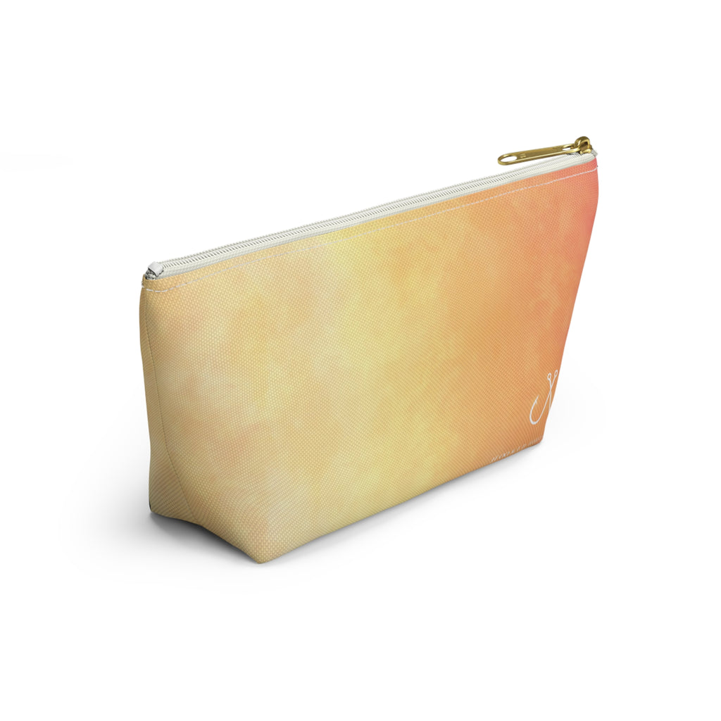 Pink To Orange Ombre Vibrant Gradient Accessory Pouch | Makeup Bag, Travel Organizer, Gift for Her, Beach Essentials, Stylish Storage