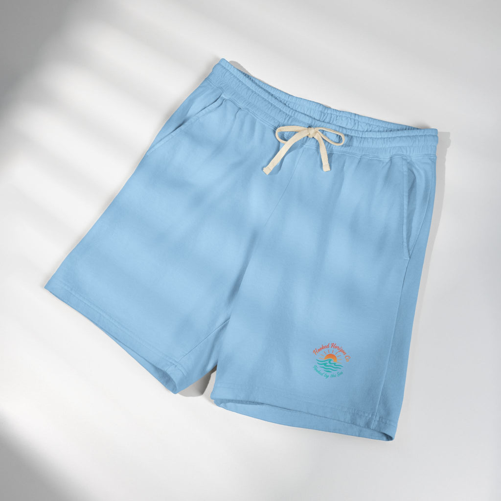 Hooked Horizon Co.  — Ultra Soft Fleece Sweat Shorts — Lightweight Garment-Dyed Lounge Shorts
