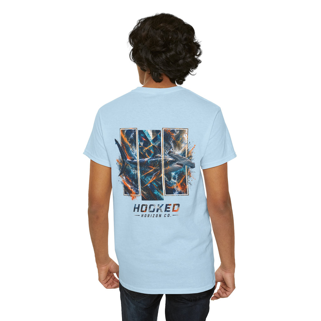 Hammer Head Hooked Horizon Co Tee—Ocean Graphic Tee — "Beloved" Ray Design