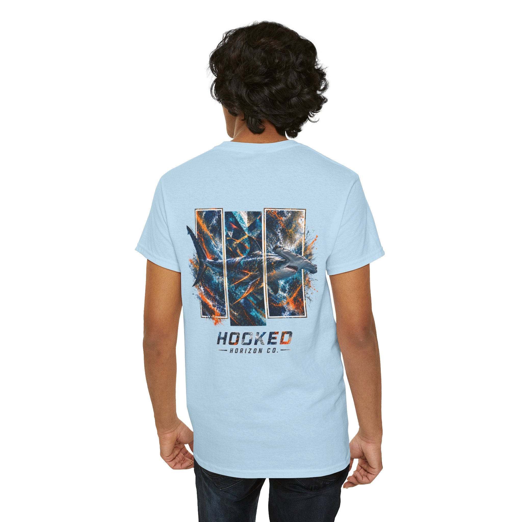 Hammer Head Hooked Horizon Co Tee—Ocean Graphic Tee — "Beloved" Ray Design