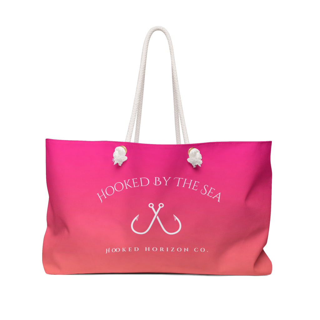 Pink To Orange Ombre Deep Drift Weekender Bag | Perfect for Travel, Beach Days, Outdoor Adventures, Gifts for Him and Her, Stylish Tote