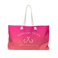 Pink To Orange Ombre Deep Drift Weekender Bag | Perfect for Travel, Beach Days, Outdoor Adventures, Gifts for Him and Her, Stylish Tote