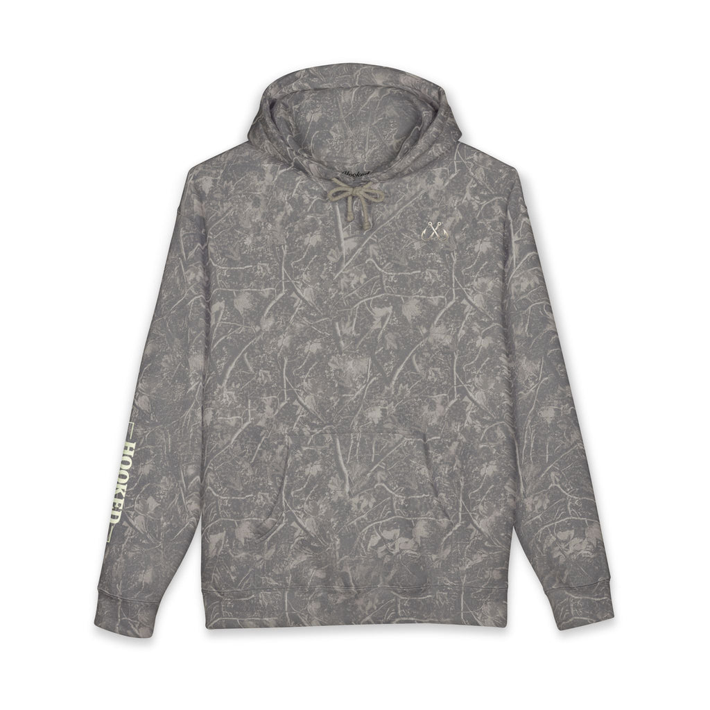 Wave Hoodie Hooked Horizon Co. — Minimal Fishing Back Graphic Hoodie, Multiple Color Variations