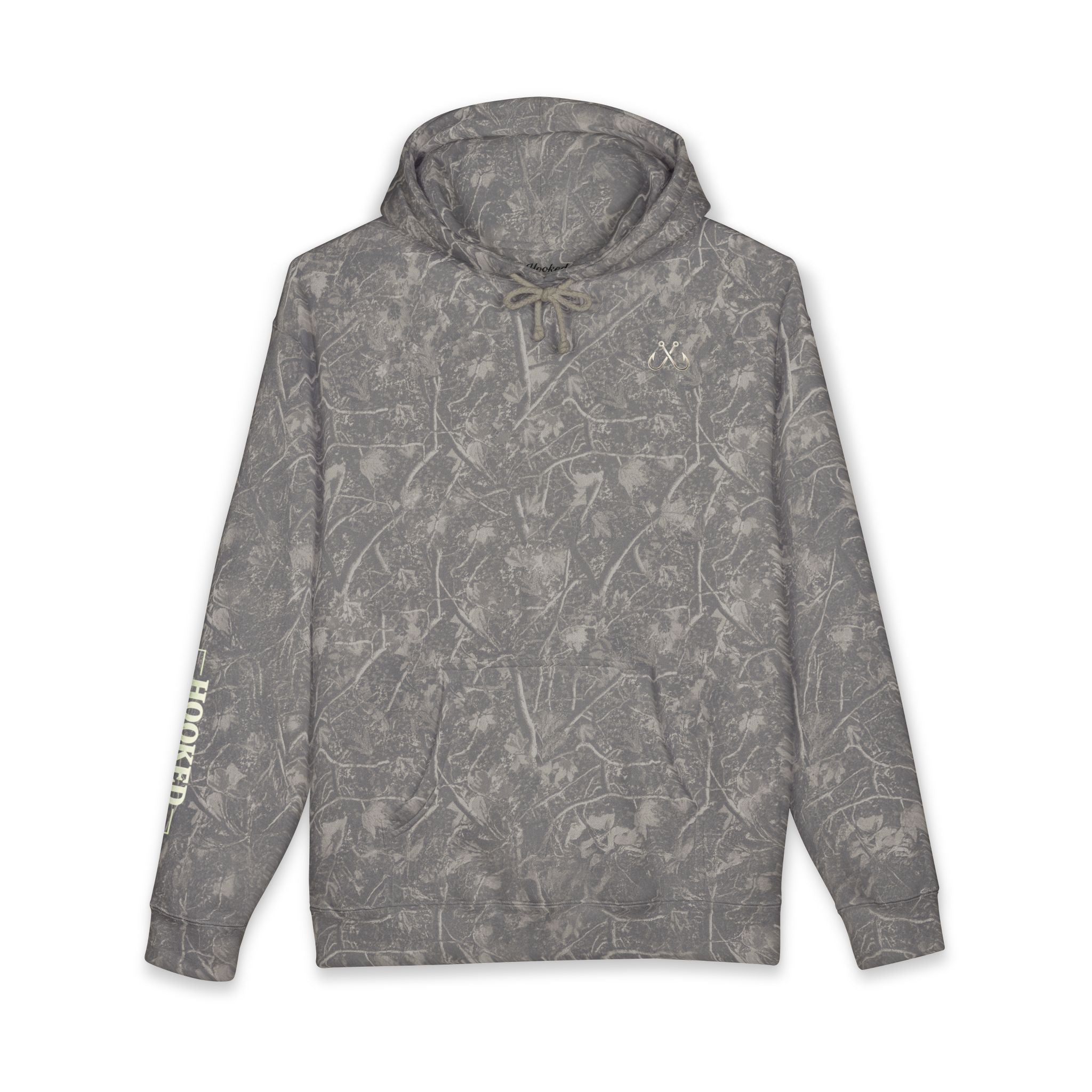 Wave Hoodie Hooked Horizon Co. — Minimal Fishing Back Graphic Hoodie, Multiple Color Variations