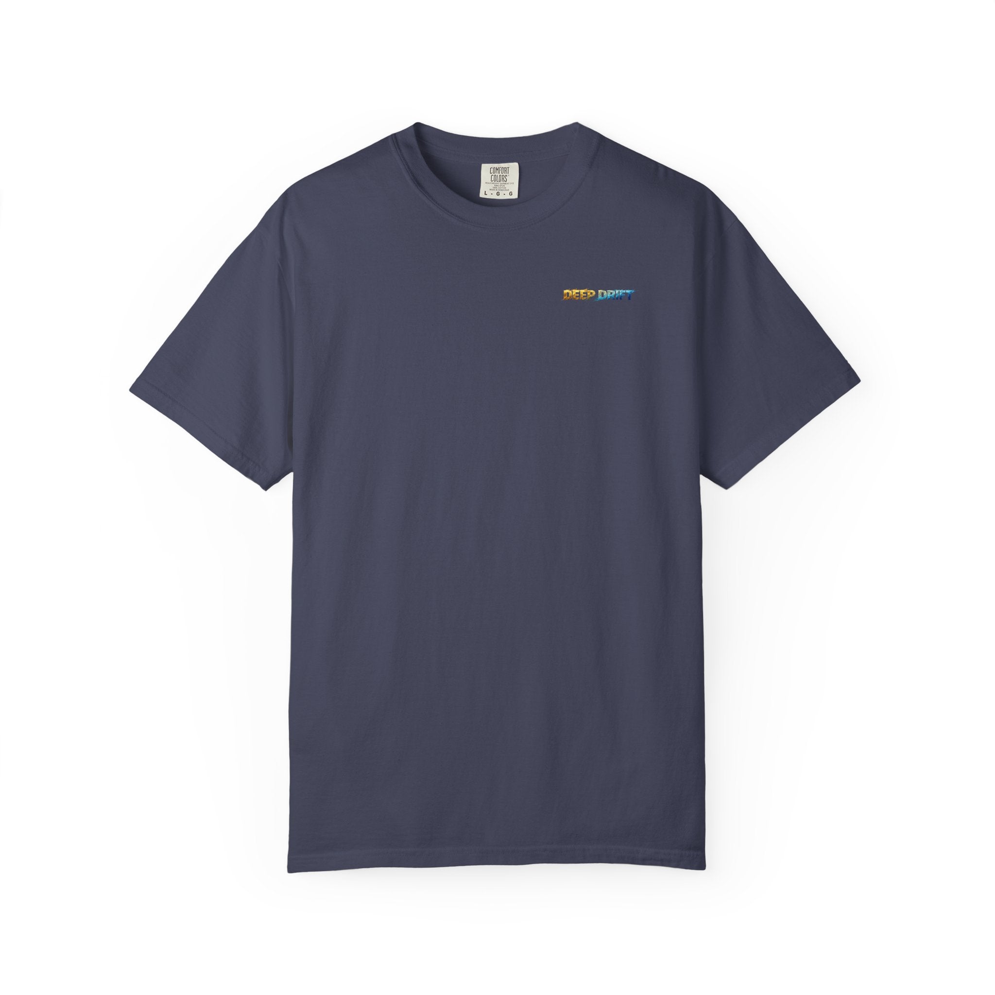 Gold & Blue Tarpon Hooked Horizon Co. — Deep Drift Fishing Graphicishing Tee for Angler Lovers, Shark Lovers, Ocean Tee