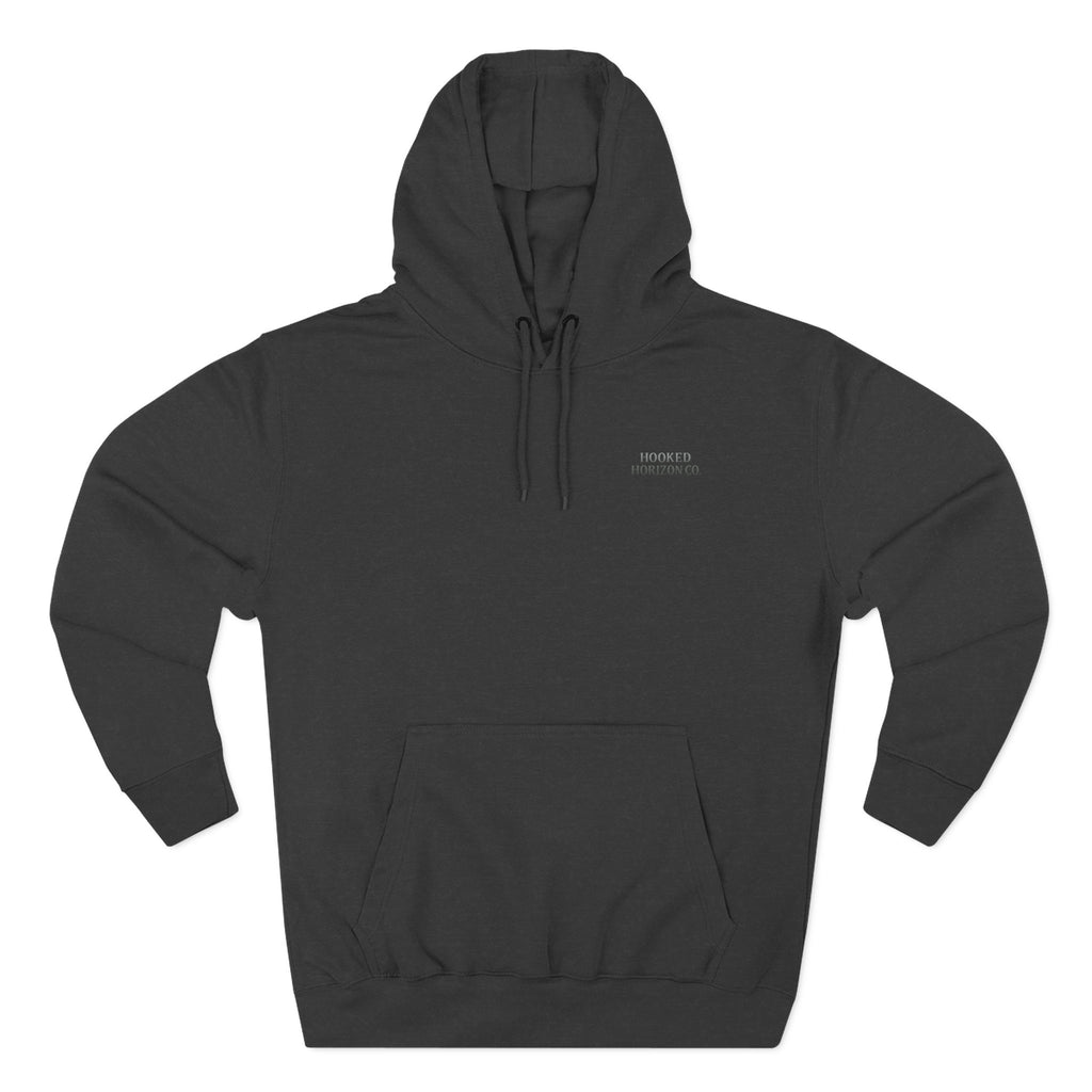Wave Compass Deep Drift — Hooked Horizon Co. Neon Fishing Hoodie – "Chase the Horizon, Hook the Legend" Graphic