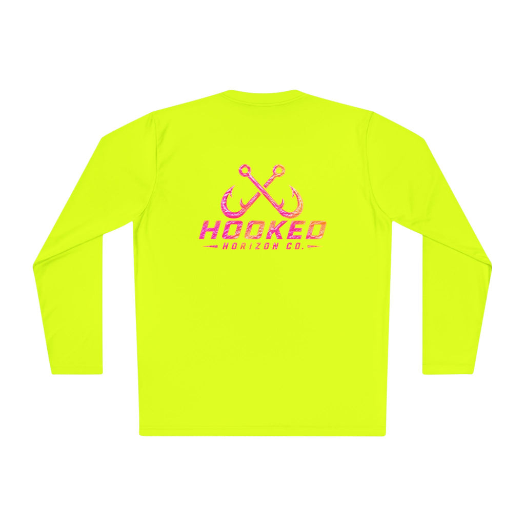 Moisture Wicking Classic Logo Tee In Pink—Horizon Co. Anchors Long Sleeve Tee — Lightweight Fishing Shirt