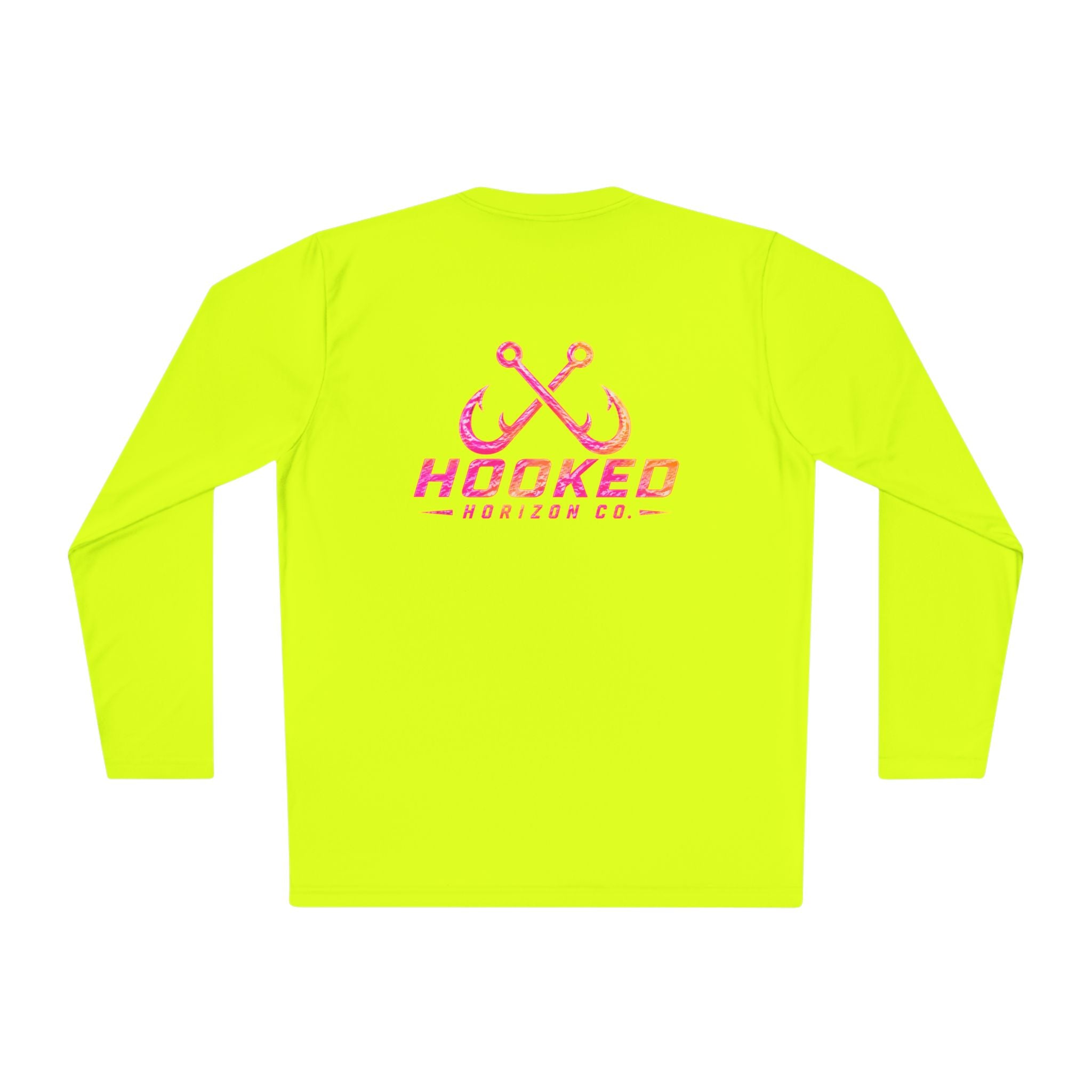 Moisture Wicking Classic Logo Tee In Pink—Horizon Co. Anchors Long Sleeve Tee — Lightweight Fishing Shirt