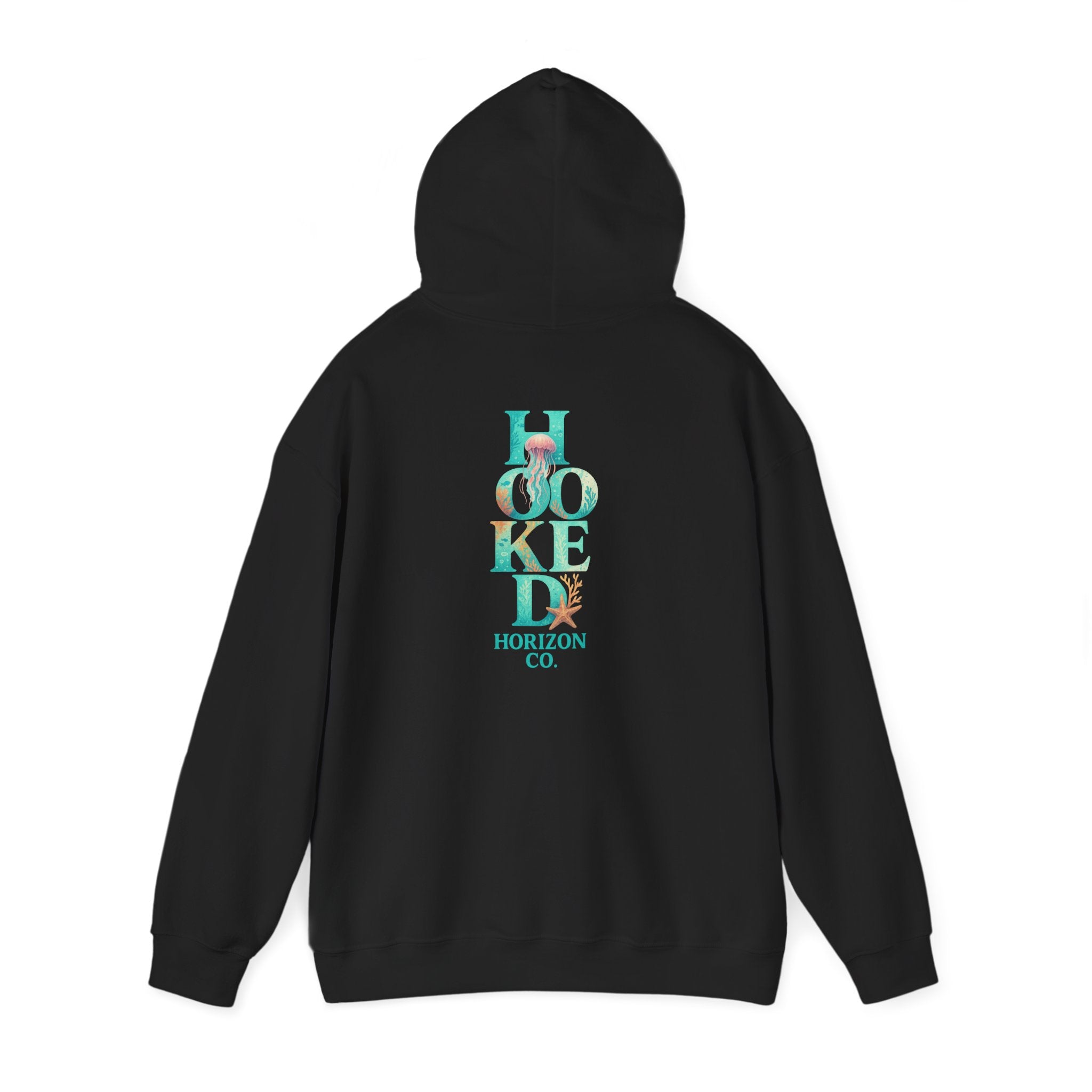 Neon Turtle Deep Drift Hooked Horizon Co. Unisex Heavy Blend™ Hooded Sweatshirt