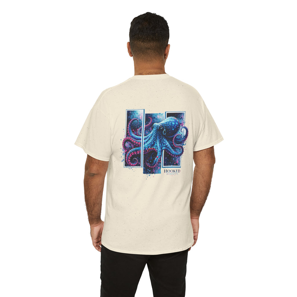 Octopus Hooked Horizon Co Tee—Ocean Graphic Tee — "Beloved" Ray Design