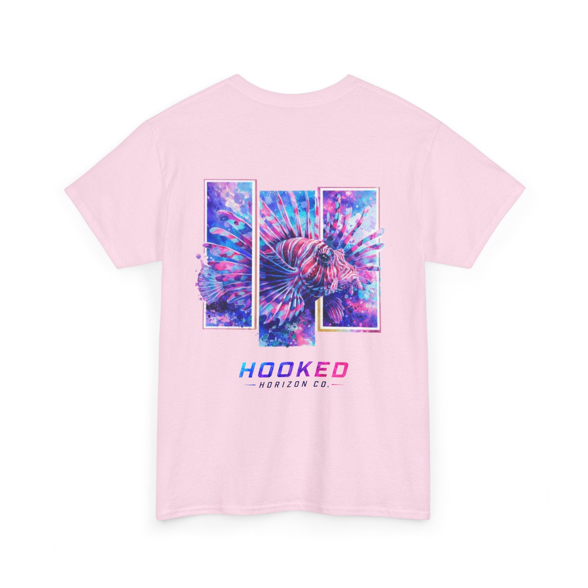 Lion Fish Hooked Horizon Co Tee—Ocean Graphic Tee — "Beloved" Ray Design