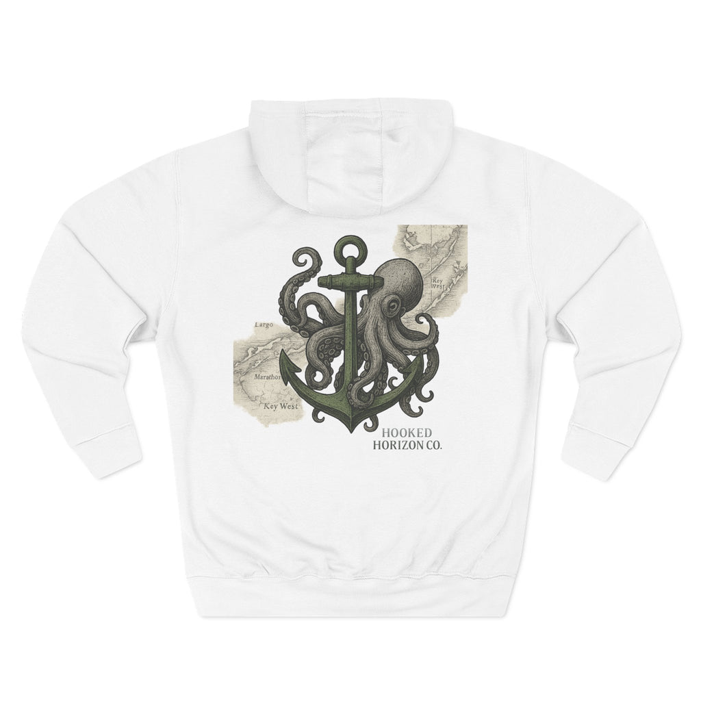 Octopus & Anchor Deep Drift — Hooked Horizon Co. Neon Fishing Hoodie – "Chase the Horizon, Hook the Legend" Graphic