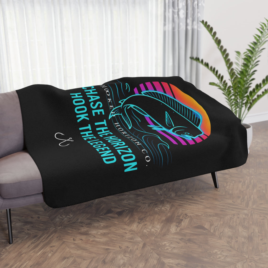 Mahi Mahi Hooked Horizon Co. Sherpa Blanket — Coastal Ocean Photography Throw