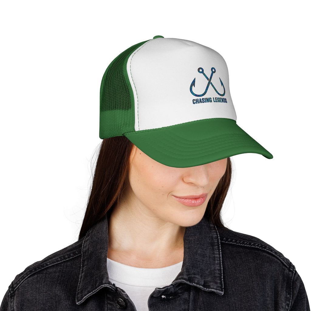 Trucker Cap — 'Chasing Legends' Fishing Hooks Logo